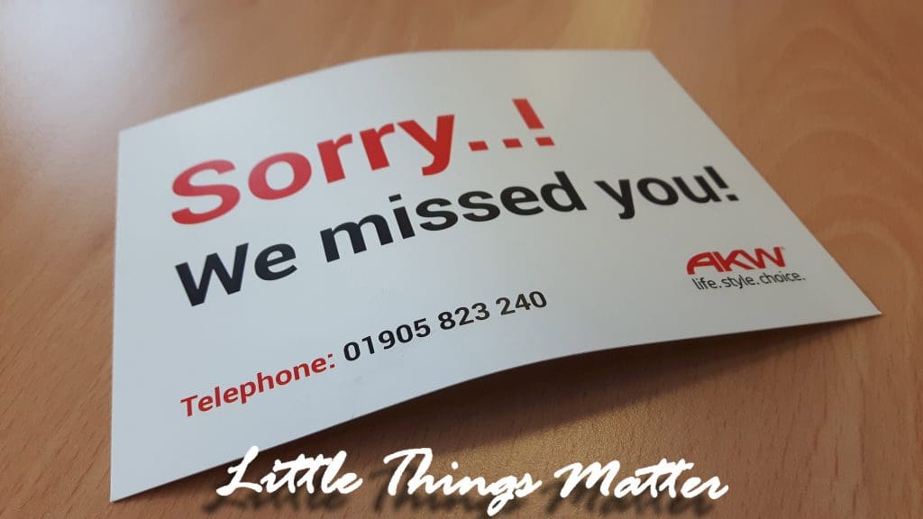 Little Things Matter – ‘Sorry we missed you’ cards Featured Image